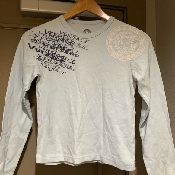 baby blue versace shirt